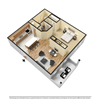 1 bed 1 bath A1 Floor Plan 1 bed 1 bath A1 Floor Plan at Riverwalk Vista Apartment Homes by ICER, Columbia